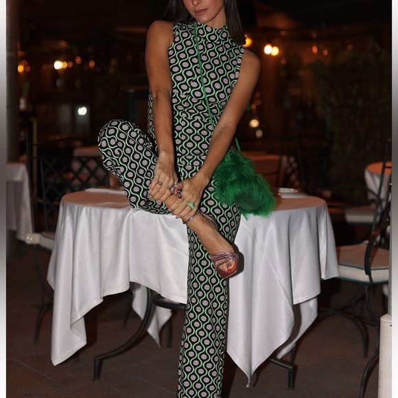 MANGO hippie floral print long jumpsuit blogger favorite - Picture 3 of 11